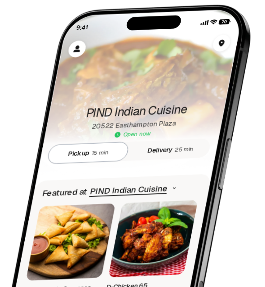 PIND Indian Cuisine app preview