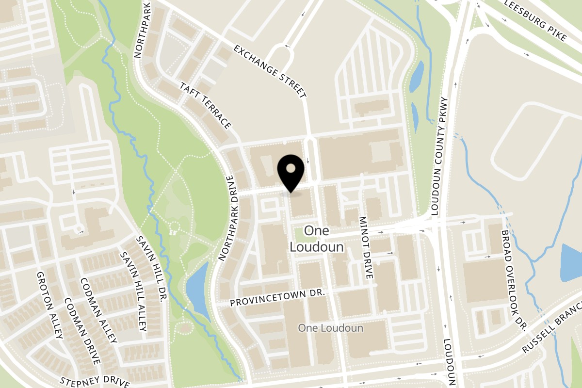 Map showing the location of PIND Indian Cuisine on 20522 Easthampton Plaza in Ashburn
